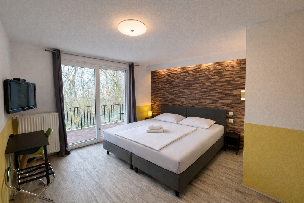 Deluxe Zimmer mit Balkon – Übernachtung in der Silvio-Gesell-Tagungsstätte Wuppertal