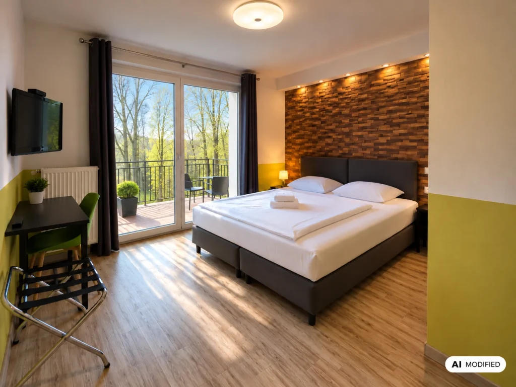 Deluxe Zimmer mit Balkon – Übernachtung in der Silvio-Gesell-Tagungsstätte Wuppertal