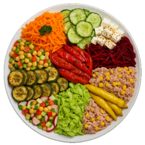 frische Salatteller zum Mitnehmen